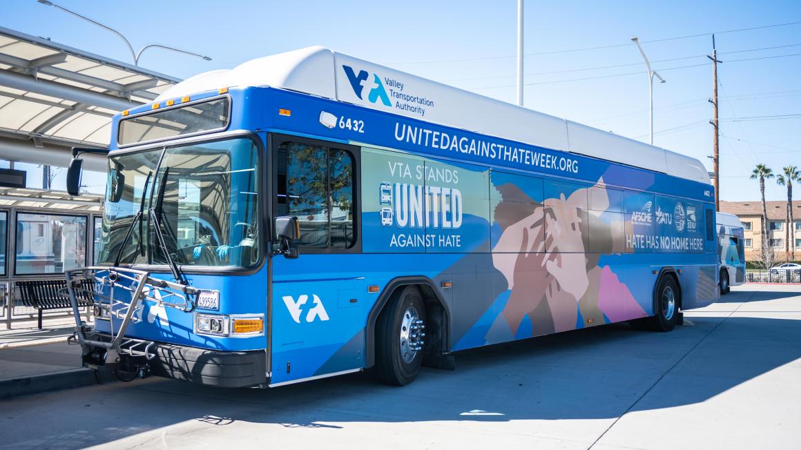 VTA Stands United Against Hate Bus