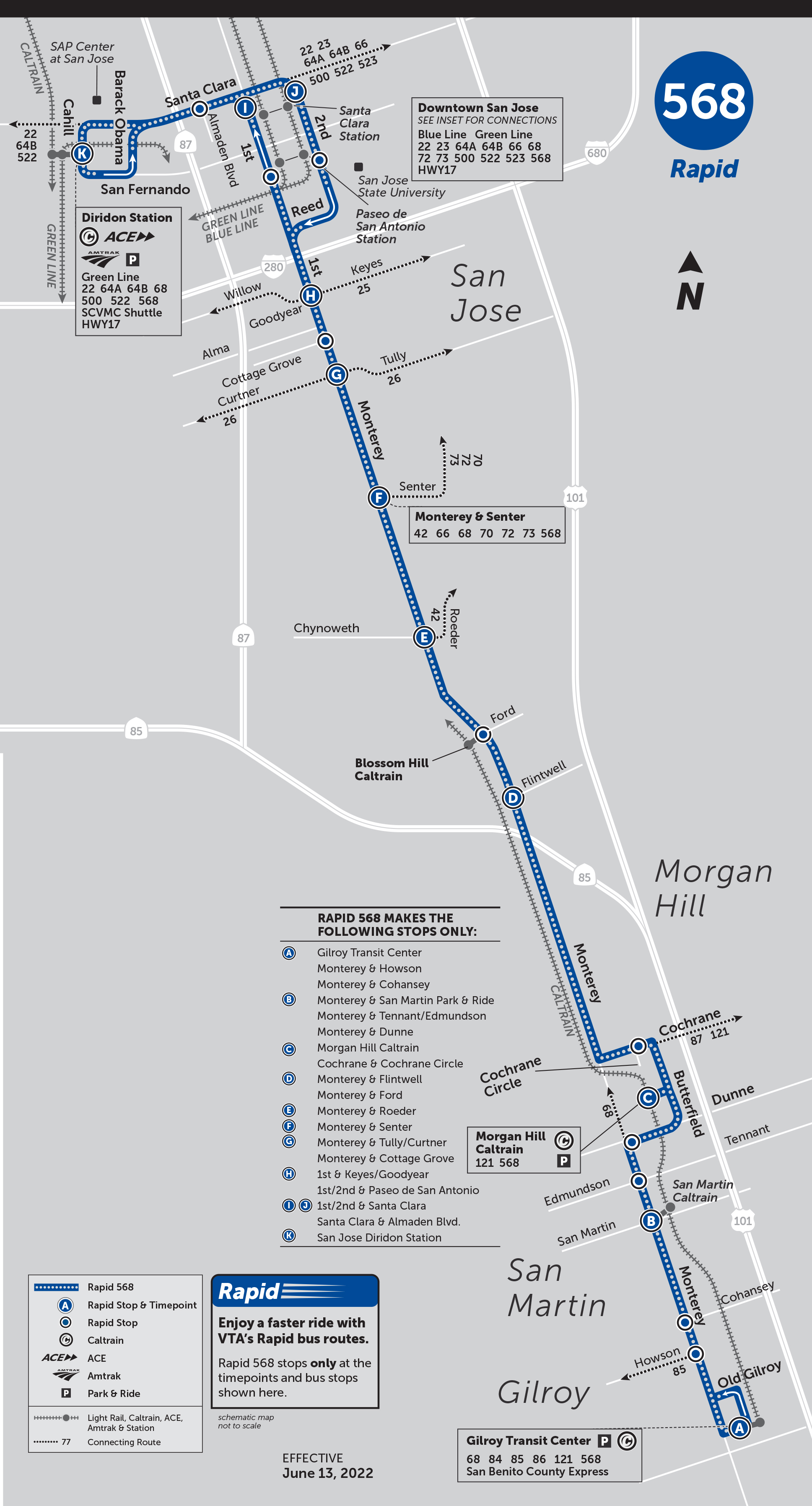 Gilroy Transit Center to San Jose Diridon | VTA