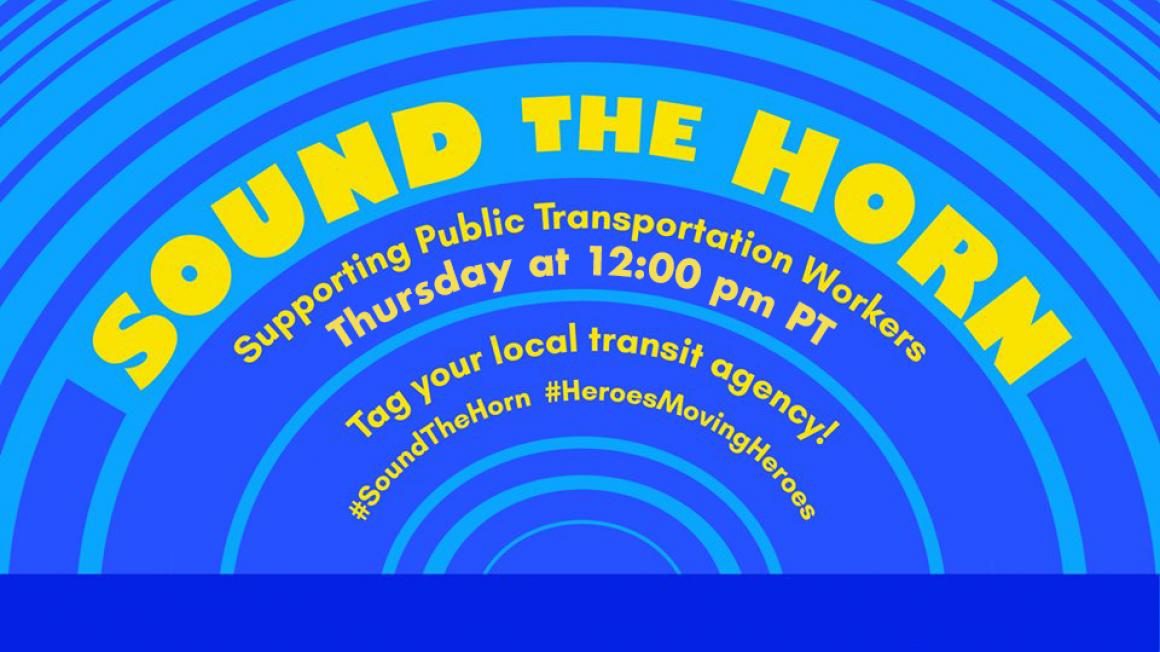 sound the horn event on April 16 at noon