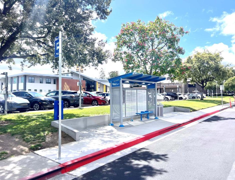 An image of a newly installed bus shelter
